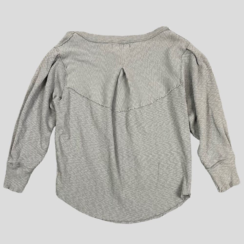 We the Free Women’s XS Gray Knit Pullover Long Sleeve T-shirt Top - Picture 3 of 4
